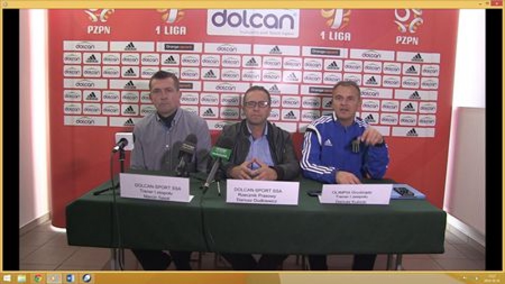 Konferencja prasowa Dolcan Ząbki - Olimpia Grudziądz