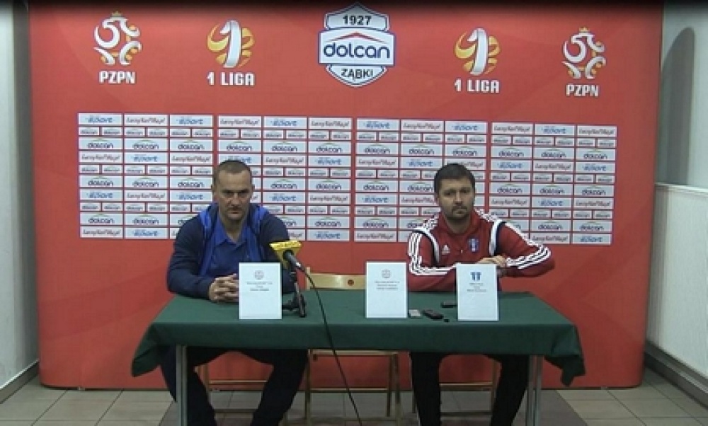 "To był mecz dwóch czołowych drużyn I ligi" - trenerzy po meczu Dolcan - Wisła Płock
