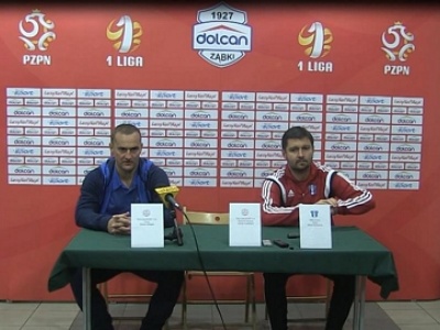 "To był mecz dwóch czołowych drużyn I ligi" - trenerzy po meczu Dolcan - Wisła Płock